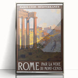 Rome Vintage Travel Poster - Retro Italian Architecture Art
