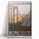 Rome Vintage Travel Poster - Retro Italian Architecture Art
