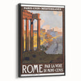 Rome Vintage Travel Poster - Retro Italian Architecture Art