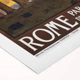 Rome Vintage Travel Poster - Retro Italian Architecture Art