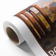 Rome Vintage Travel Poster - Retro Italian Architecture Art