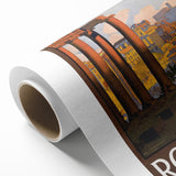 Rome Vintage Travel Poster - Retro Italian Architecture Art