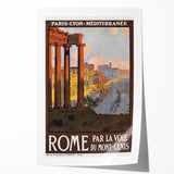Rome Vintage Travel Poster - Retro Italian Architecture Art
