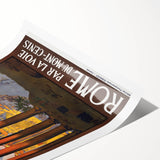 Rome Vintage Travel Poster - Retro Italian Architecture Art