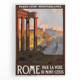 Rome Vintage Travel Poster - Retro Italian Architecture Art