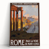 Rome Vintage Travel Poster - Retro Italian Architecture Art