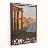 Rome Vintage Travel Poster - Retro Italian Architecture Art