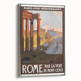 Rome Vintage Travel Poster - Retro Italian Architecture Art