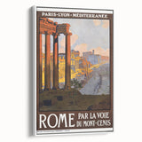 Rome Vintage Travel Poster - Retro Italian Architecture Art