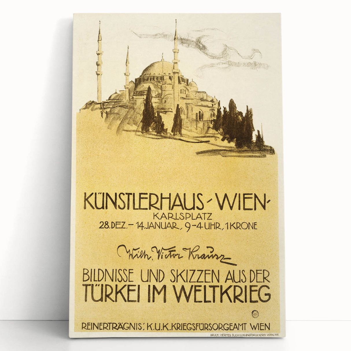 Vintage Travel Poster - Istanbul Mosque | Classic Travel Art Print