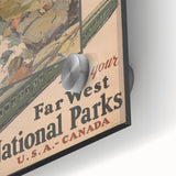 Vintage Travel Poster - Far West National Parks | Retro Travel Art