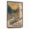 Vintage Travel Poster - Far West National Parks | Retro Travel Art
