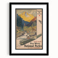 Vintage Travel Poster - Far West National Parks | Retro Travel Art