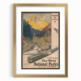 Vintage Travel Poster - Far West National Parks | Retro Travel Art