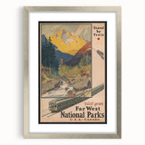 Vintage Travel Poster - Far West National Parks | Retro Travel Art