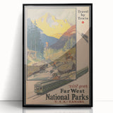 Vintage Travel Poster - Far West National Parks | Retro Travel Art