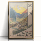 Vintage Travel Poster - Far West National Parks | Retro Travel Art