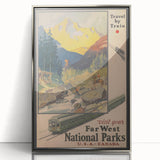 Vintage Travel Poster - Far West National Parks | Retro Travel Art
