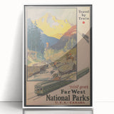 Vintage Travel Poster - Far West National Parks | Retro Travel Art