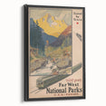 Vintage Travel Poster - Far West National Parks | Retro Travel Art