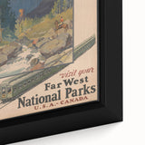 Vintage Travel Poster - Far West National Parks | Retro Travel Art