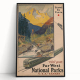 Vintage Travel Poster - Far West National Parks | Retro Travel Art