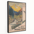 Vintage Travel Poster - Far West National Parks | Retro Travel Art