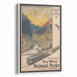 Vintage Travel Poster - Far West National Parks | Retro Travel Art