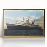 Vintage S.S. United States Travel Poster - Retro Ocean Liner Art