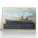 Vintage S.S. United States Travel Poster - Retro Ocean Liner Art