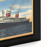 Vintage S.S. United States Travel Poster - Retro Ocean Liner Art