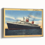 Vintage S.S. United States Travel Poster - Retro Ocean Liner Art