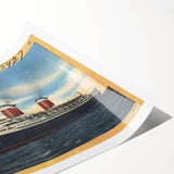 Vintage S.S. United States Travel Poster - Retro Ocean Liner Art