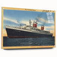Vintage S.S. United States Travel Poster - Retro Ocean Liner Art