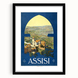 Vintage Travel Poster - Assisi, Italy | Classic Travel Art Print