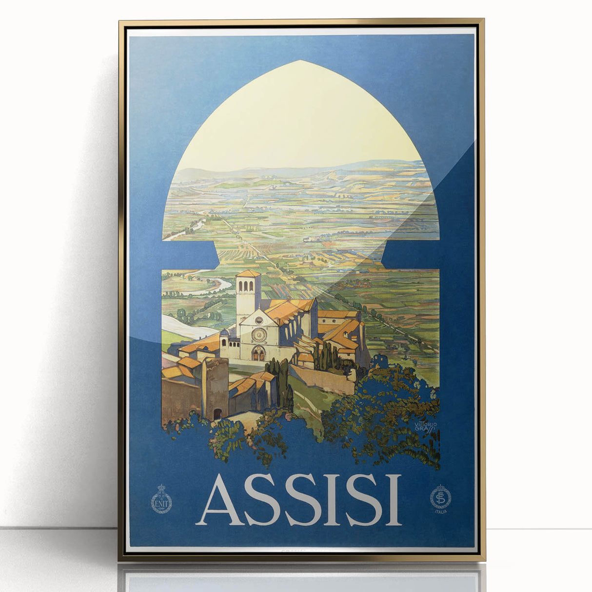 Vintage Travel Poster - Assisi, Italy | Classic Travel Art Print