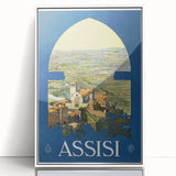 Vintage Travel Poster - Assisi, Italy | Classic Travel Art Print