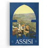 Vintage Travel Poster - Assisi, Italy | Classic Travel Art Print