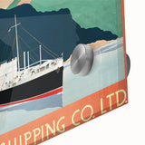 Vintage Travel Poster - New Zealand Shipping Line | Retro Travel Print
