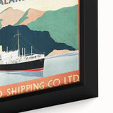 Vintage Travel Poster - New Zealand Shipping Line | Retro Travel Print