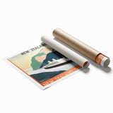 Vintage Travel Poster - New Zealand Shipping Line | Retro Travel Print