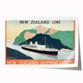 Vintage Travel Poster - New Zealand Shipping Line | Retro Travel Print
