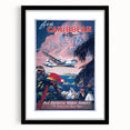Vintage Travel Poster - Caribbean by Clipper | Retro Island Art