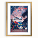 Vintage Travel Poster - Caribbean by Clipper | Retro Island Art