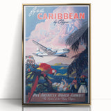 Vintage Travel Poster - Caribbean by Clipper | Retro Island Art