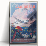Vintage Travel Poster - Caribbean by Clipper | Retro Island Art