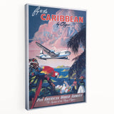 Vintage Travel Poster - Caribbean by Clipper | Retro Island Art