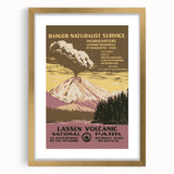 Vintage Travel Poster - Lassen Volcanic Park | Retro Nature Art