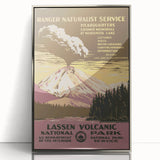 Vintage Travel Poster - Lassen Volcanic Park | Retro Nature Art