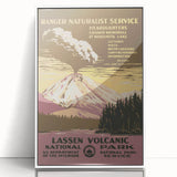 Vintage Travel Poster - Lassen Volcanic Park | Retro Nature Art